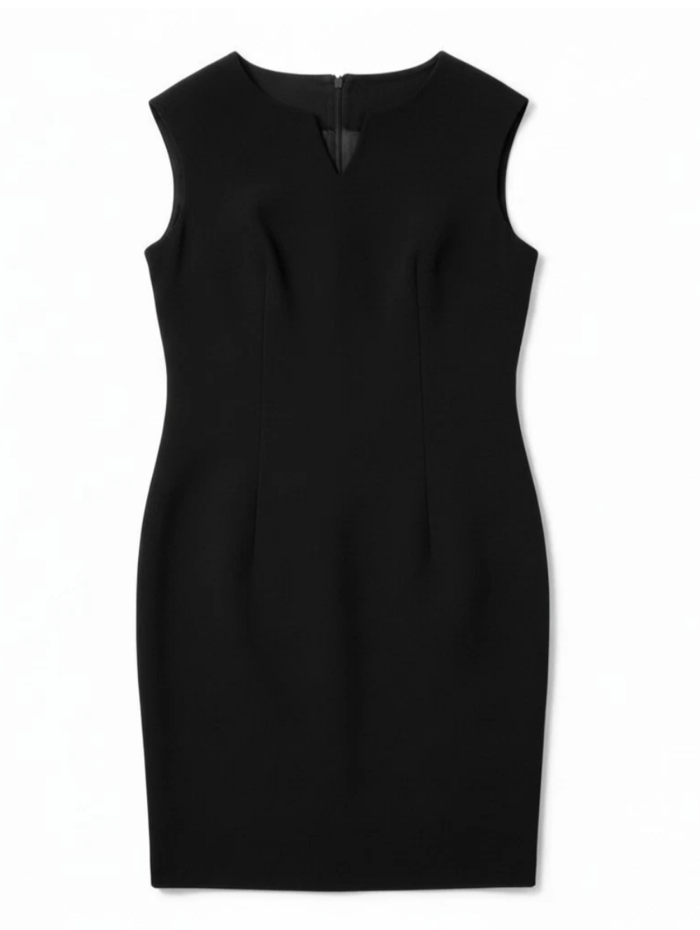 Black Label Evan Picone Women’s Black Sheath Dress Size 12 Elegant Career Formal